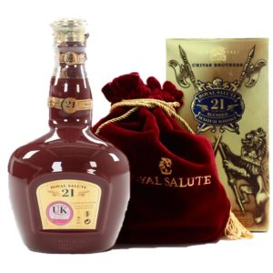 WHISKY ROYAL SALUTE 21 ANOS RUBY FLAGON C/CAIXA 1L